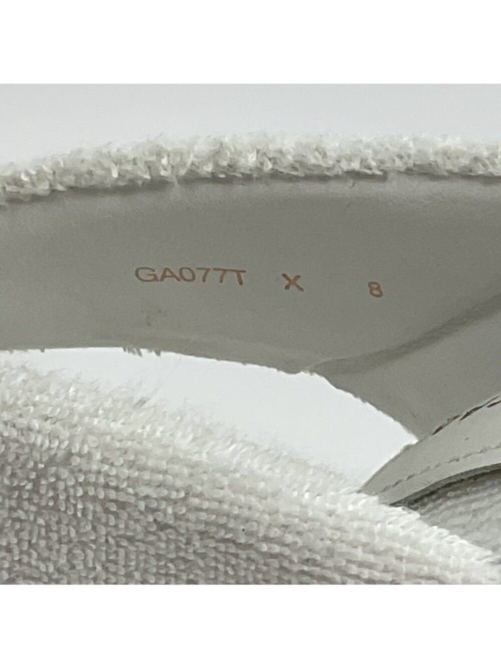 Good American Heels Womens Sz 8 White Terry Cloth Cinder F*cking Rella $260 Nwb - Picture 8 of 16